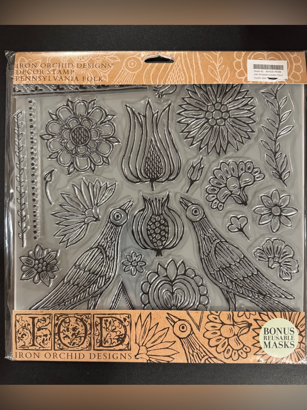 Iron Orchid Pennsylvania Folk Clear Silicone Stamp Set